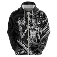 Filipinos Lapu Lapu Hero Hoodie Black Polynesian Tribal Tattoo LT05 - Polynesian Pride