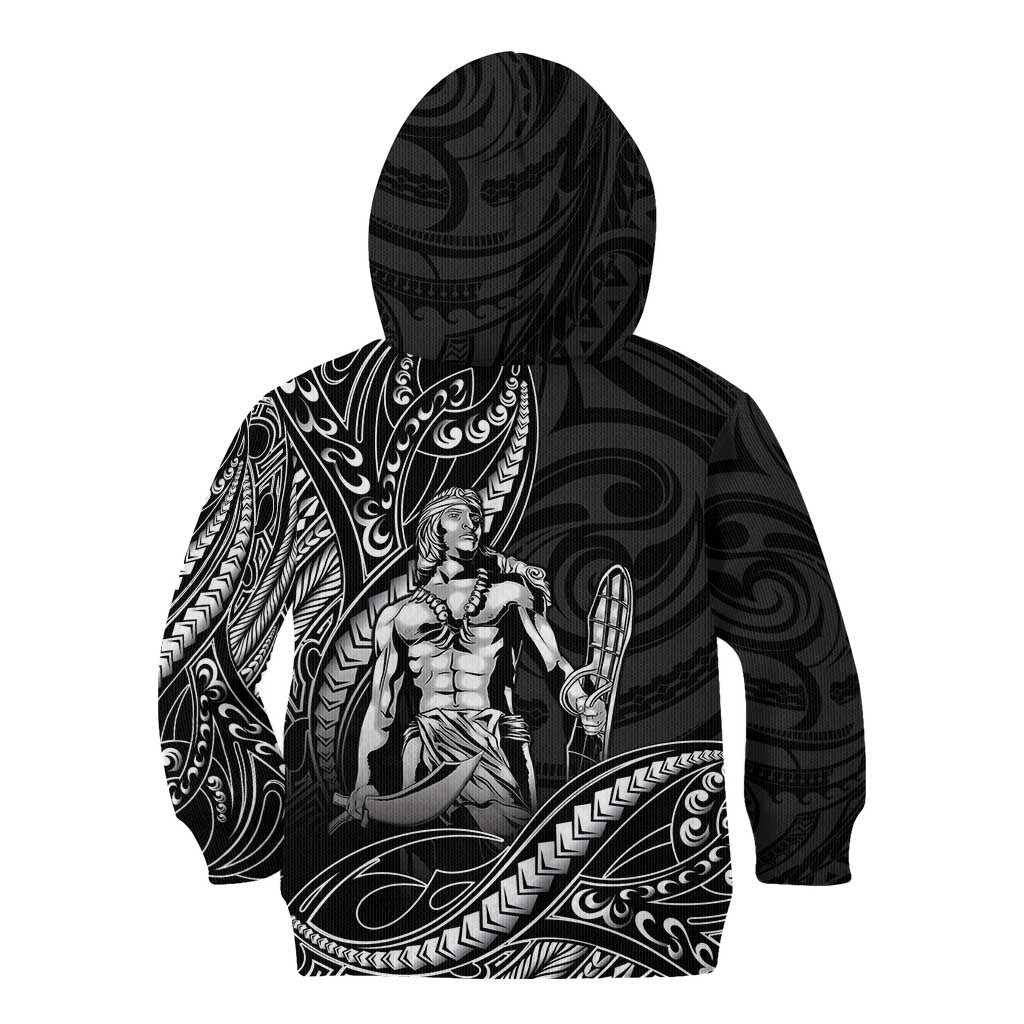 Filipinos Lapu Lapu Hero Kid Hoodie Black Polynesian Tribal Tattoo LT05 - Polynesian Pride