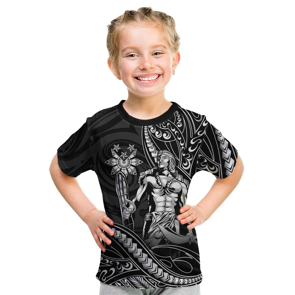 Filipinos Lapu Lapu Hero Kid T Shirt Black Polynesian Tribal Tattoo LT05 Black - Polynesian Pride
