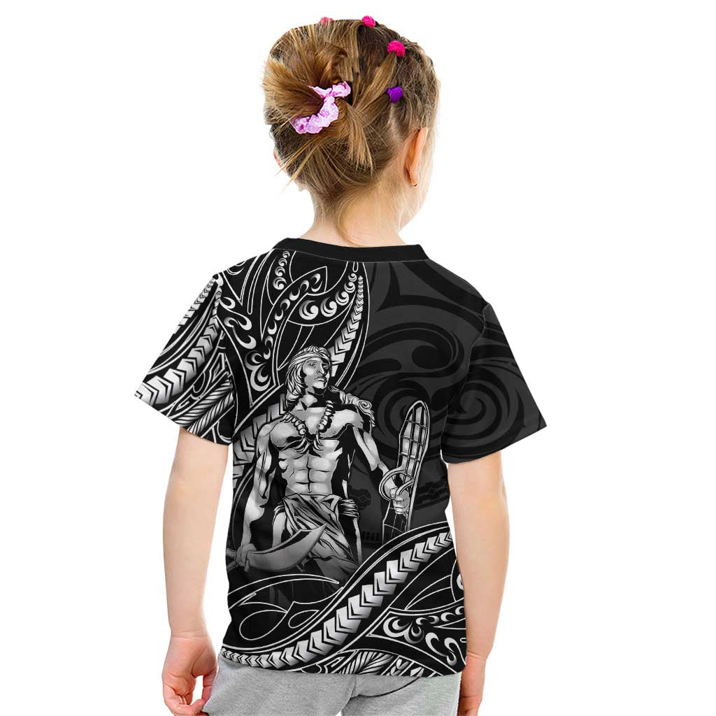 Filipinos Lapu Lapu Hero Kid T Shirt Black Polynesian Tribal Tattoo LT05 - Polynesian Pride