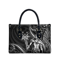 Filipinos Lapu Lapu Hero Leather Bag Black Polynesian Tribal Tattoo LT05 - Polynesian Pride