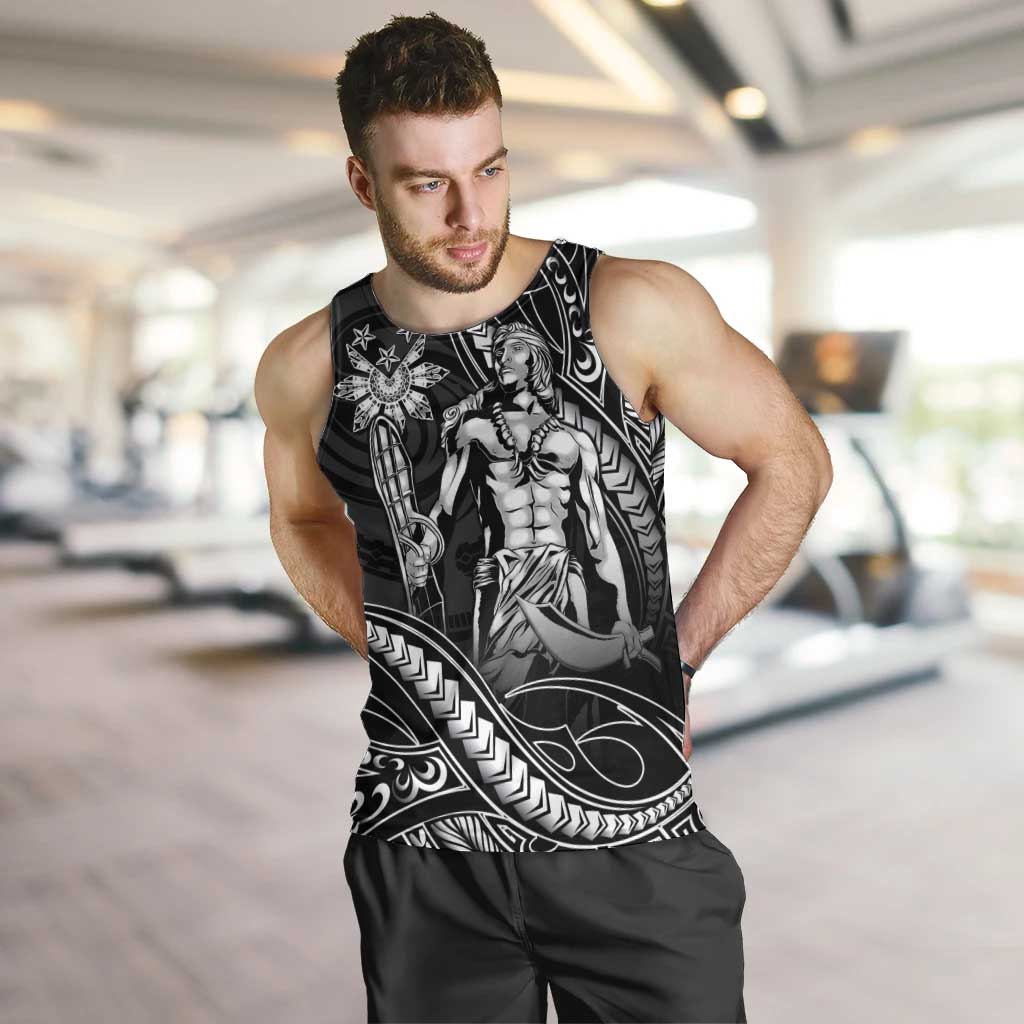 Filipinos Lapu Lapu Hero Men Tank Top Black Polynesian Tribal Tattoo LT05 Black - Polynesian Pride