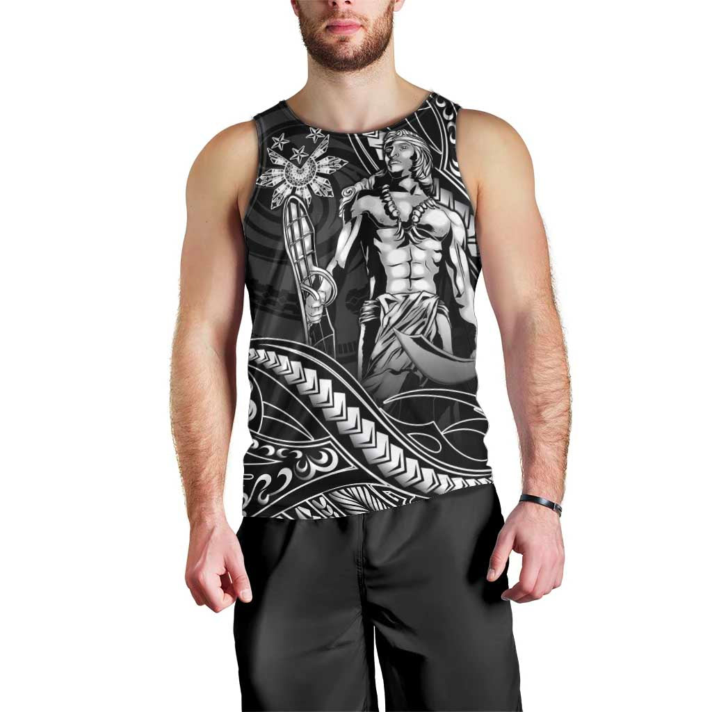 Filipinos Lapu Lapu Hero Men Tank Top Black Polynesian Tribal Tattoo LT05 - Polynesian Pride