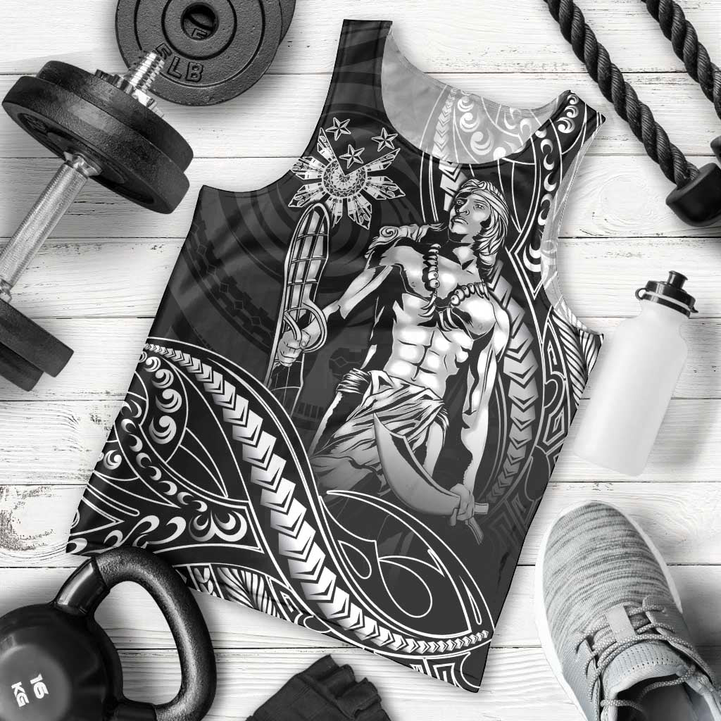 Filipinos Lapu Lapu Hero Men Tank Top Black Polynesian Tribal Tattoo LT05 - Polynesian Pride