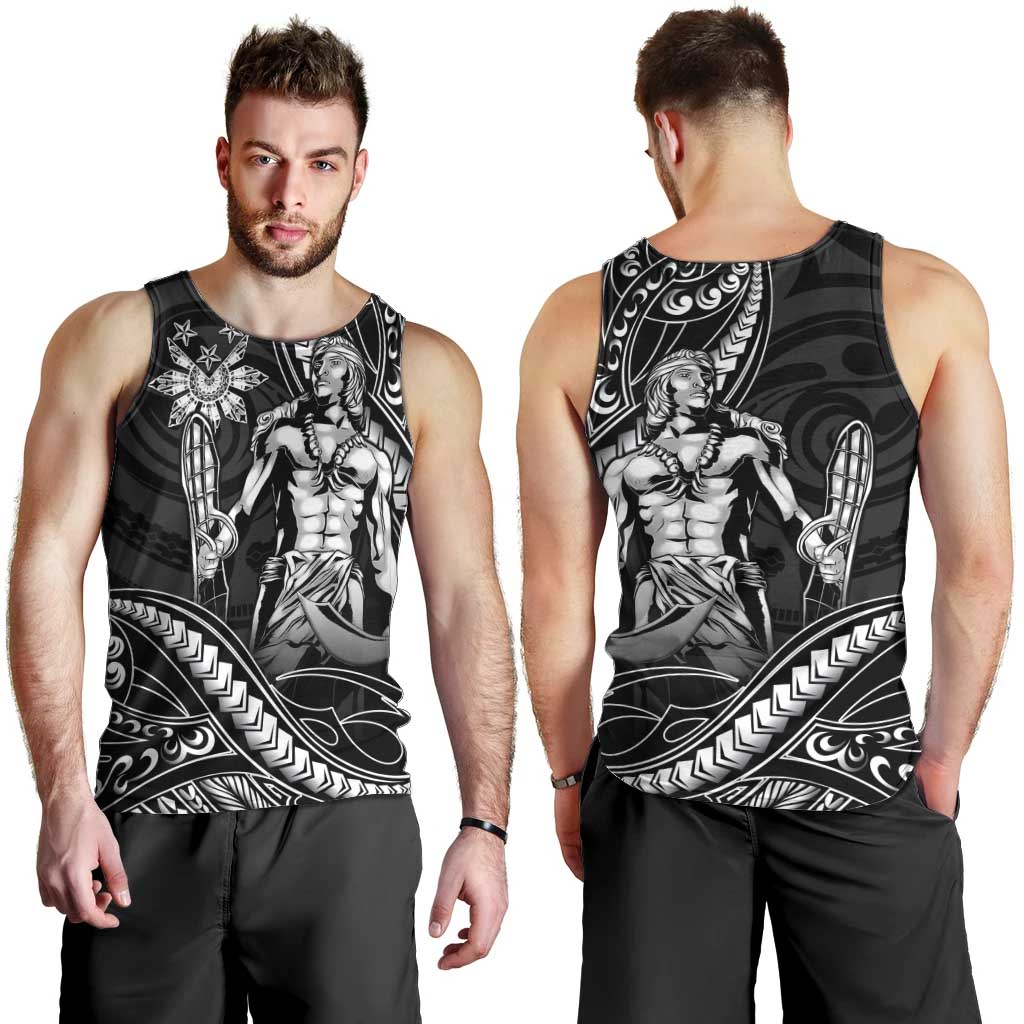 Filipinos Lapu Lapu Hero Men Tank Top Black Polynesian Tribal Tattoo LT05 - Polynesian Pride