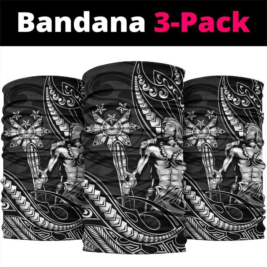 Filipinos Lapu Lapu Hero Neck Gaiter Black Polynesian Tribal Tattoo LT05 package One Size: 25*50cm Black - Polynesian Pride