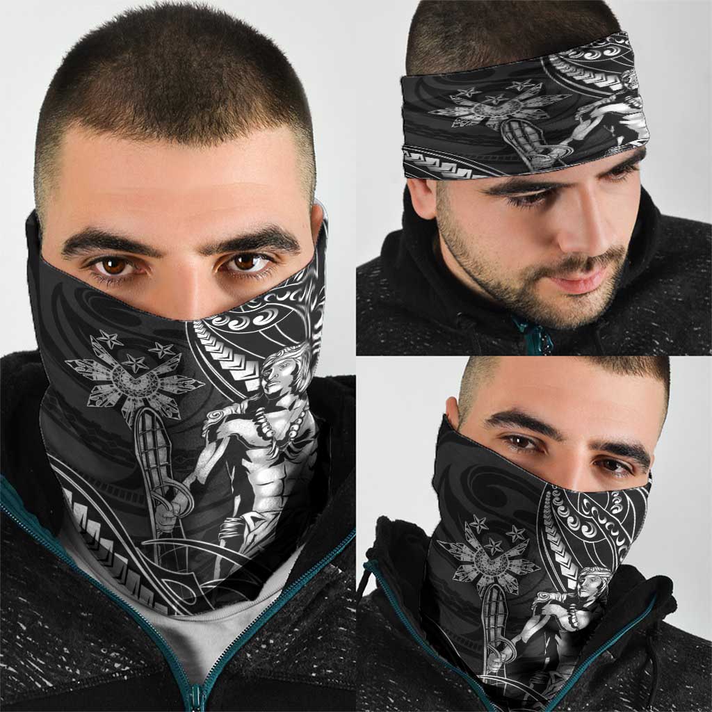 Filipinos Lapu Lapu Hero Neck Gaiter Black Polynesian Tribal Tattoo LT05 - Polynesian Pride