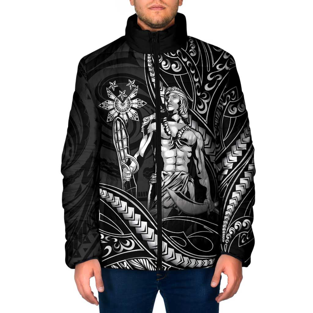 Filipinos Lapu Lapu Hero Padded Jacket Black Polynesian Tribal Tattoo LT05 Men Black - Polynesian Pride