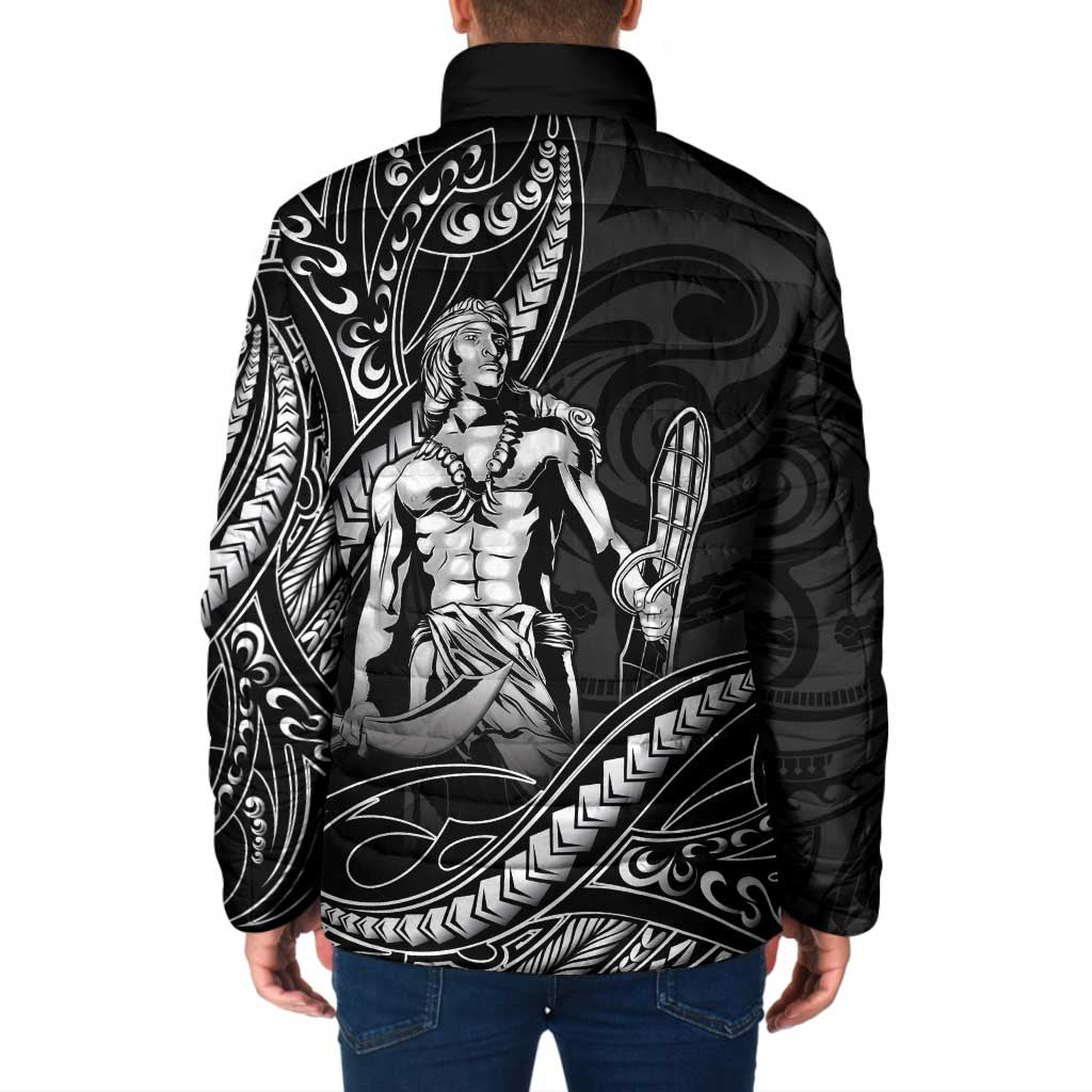 Filipinos Lapu Lapu Hero Padded Jacket Black Polynesian Tribal Tattoo LT05 - Polynesian Pride