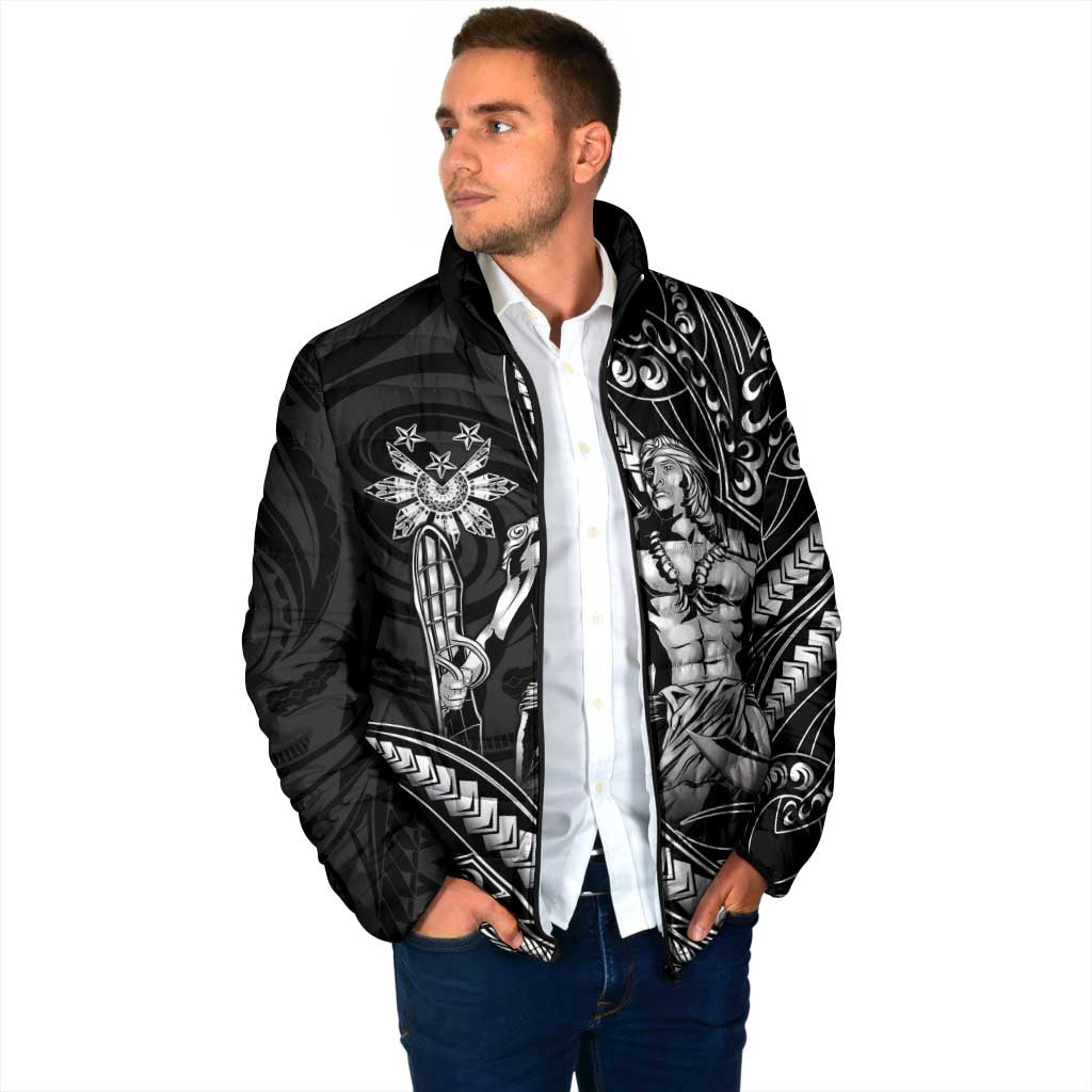Filipinos Lapu Lapu Hero Padded Jacket Black Polynesian Tribal Tattoo LT05 - Polynesian Pride