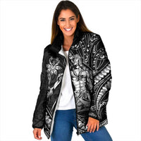 Filipinos Lapu Lapu Hero Padded Jacket Black Polynesian Tribal Tattoo LT05 Women Black - Polynesian Pride