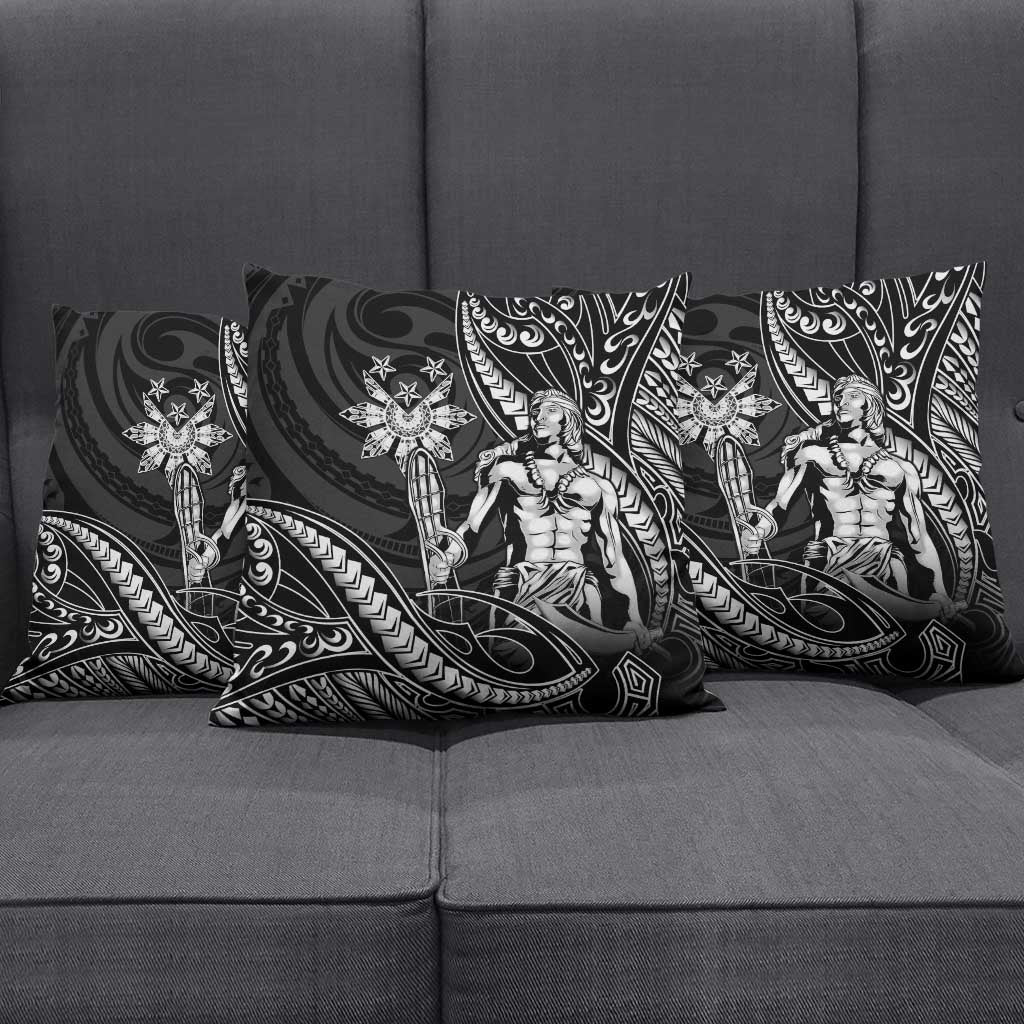 Filipinos Lapu Lapu Hero Pillow Cover Black Polynesian Tribal Tattoo LT05 - Polynesian Pride