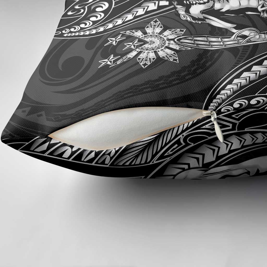 Filipinos Lapu Lapu Hero Pillow Cover Black Polynesian Tribal Tattoo LT05 - Polynesian Pride