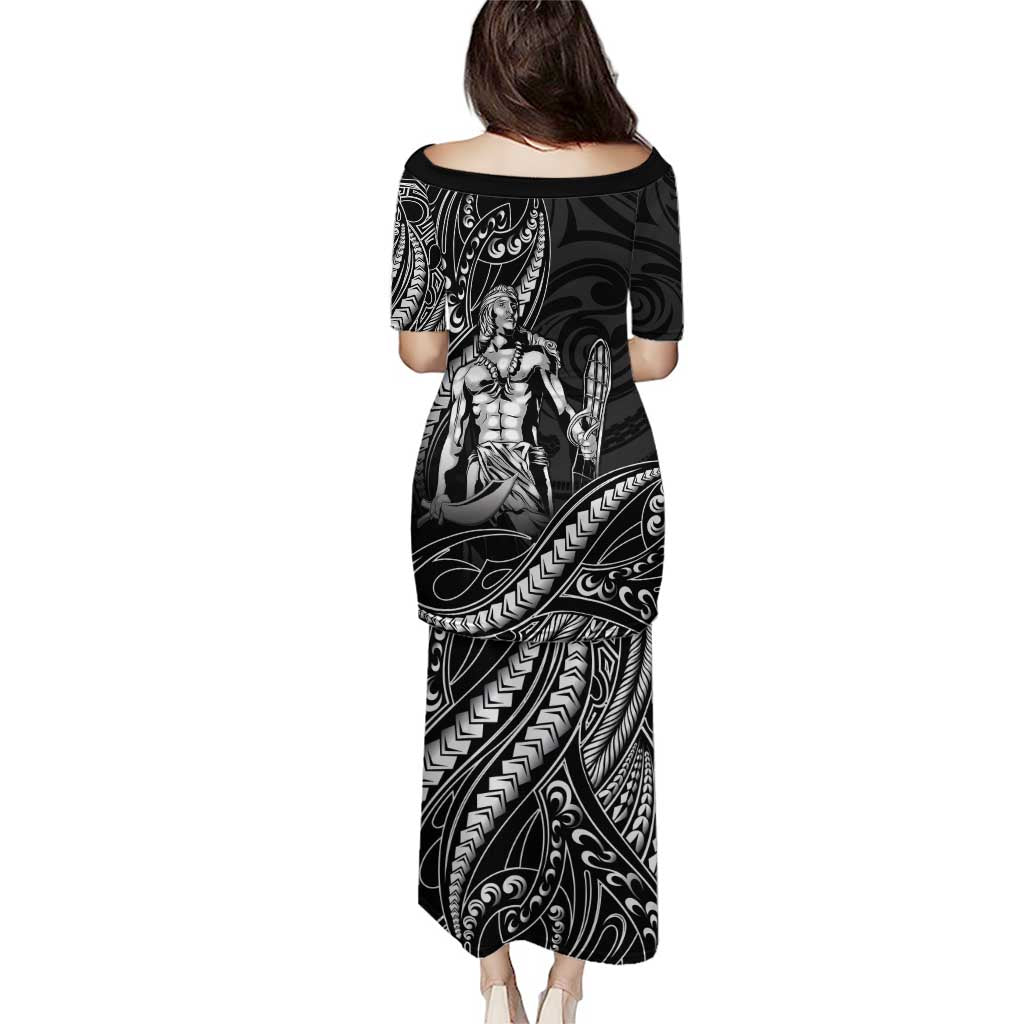 Filipinos Lapu Lapu Hero Puletasi Black Polynesian Tribal Tattoo LT05 - Polynesian Pride