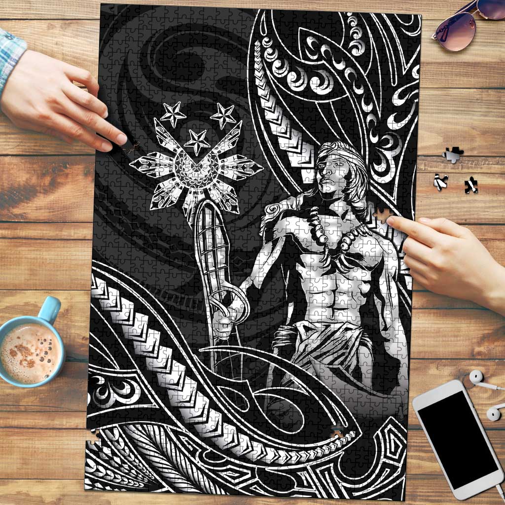 Filipinos Lapu Lapu Hero Puzzle Black Polynesian Tribal Tattoo LT05 Black - Polynesian Pride