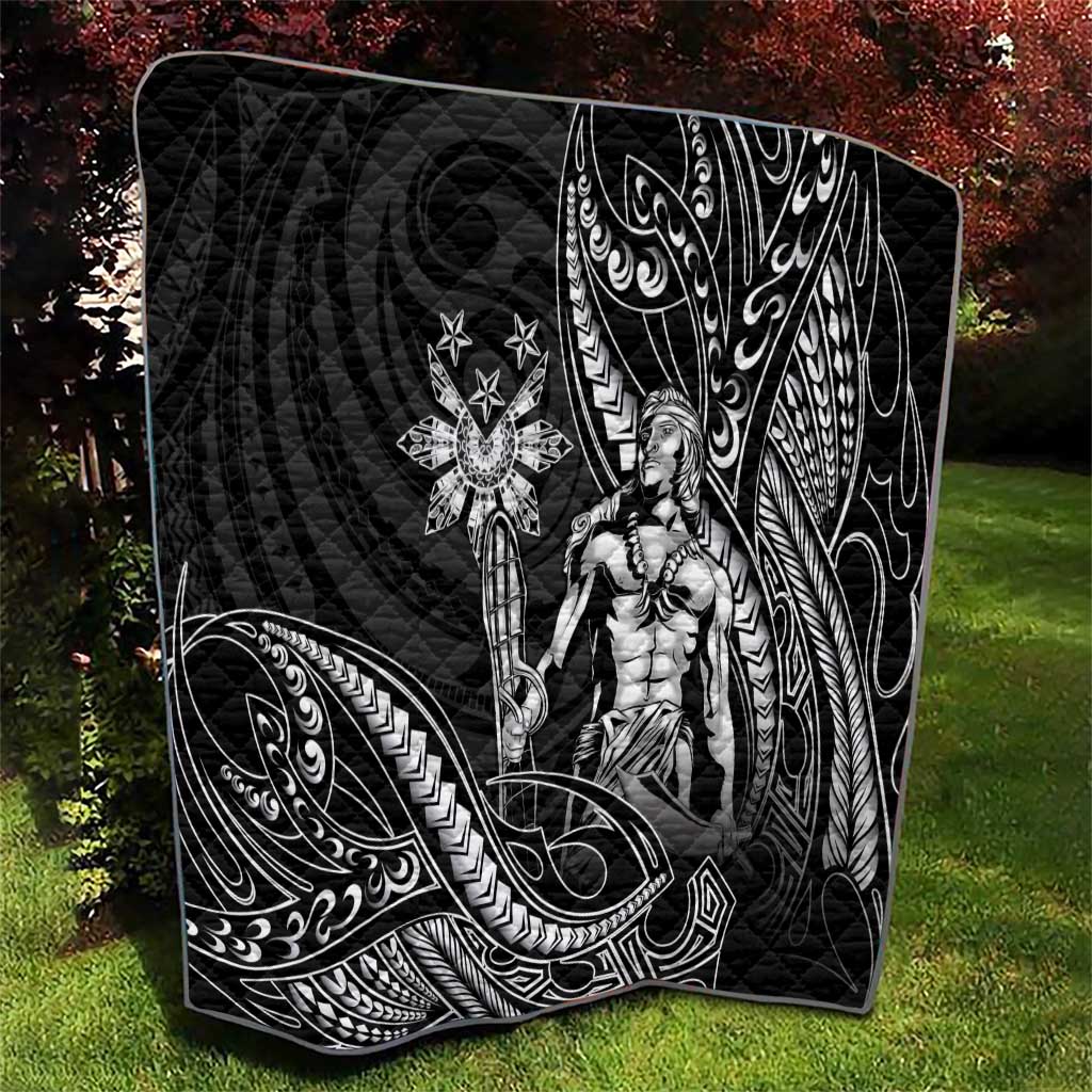 Filipinos Lapu Lapu Hero Quilt Black Polynesian Tribal Tattoo LT05 - Polynesian Pride