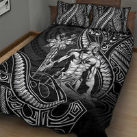 Filipinos Lapu Lapu Hero Quilt Bed Set Black Polynesian Tribal Tattoo LT05 - Polynesian Pride