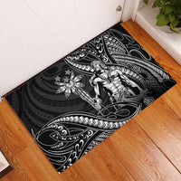 Filipinos Lapu Lapu Hero Rubber Doormat Black Polynesian Tribal Tattoo