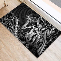 Filipinos Lapu Lapu Hero Rubber Doormat Black Polynesian Tribal Tattoo