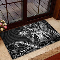 Filipinos Lapu Lapu Hero Rubber Doormat Black Polynesian Tribal Tattoo
