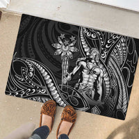 Filipinos Lapu Lapu Hero Rubber Doormat Black Polynesian Tribal Tattoo