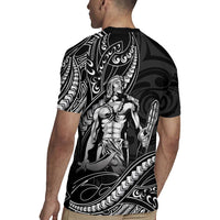 Filipinos Lapu Lapu Hero Rugby Jersey Black Polynesian Tribal Tattoo LT05 - Polynesian Pride
