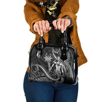 Filipinos Lapu Lapu Hero Shoulder Handbag Black Polynesian Tribal Tattoo