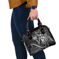 Filipinos Lapu Lapu Hero Shoulder Handbag Black Polynesian Tribal Tattoo