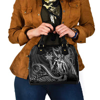 Filipinos Lapu Lapu Hero Shoulder Handbag Black Polynesian Tribal Tattoo