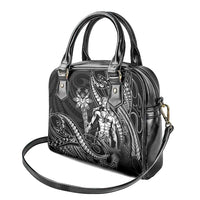 Filipinos Lapu Lapu Hero Shoulder Handbag Black Polynesian Tribal Tattoo