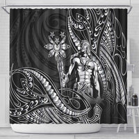 Filipinos Lapu Lapu Hero Shower Curtain Black Polynesian Tribal Tattoo LT05 - Polynesian Pride