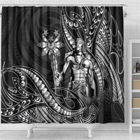 Filipinos Lapu Lapu Hero Shower Curtain Black Polynesian Tribal Tattoo LT05 - Polynesian Pride