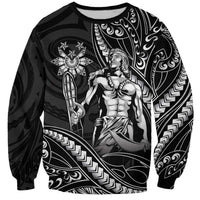 Filipinos Lapu Lapu Hero Sweatshirt Black Polynesian Tribal Tattoo LT05 Unisex Black - Polynesian Pride