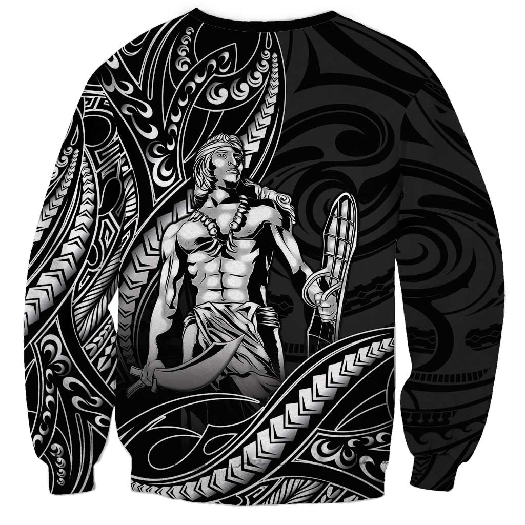 Filipinos Lapu Lapu Hero Sweatshirt Black Polynesian Tribal Tattoo LT05 - Polynesian Pride