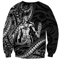 Filipinos Lapu Lapu Hero Sweatshirt Black Polynesian Tribal Tattoo LT05 - Polynesian Pride