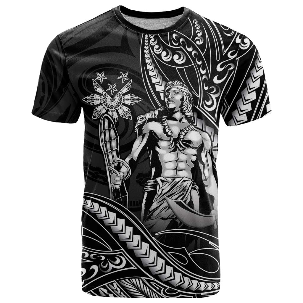 Filipinos Lapu Lapu Hero T Shirt Black Polynesian Tribal Tattoo LT05 Black - Polynesian Pride