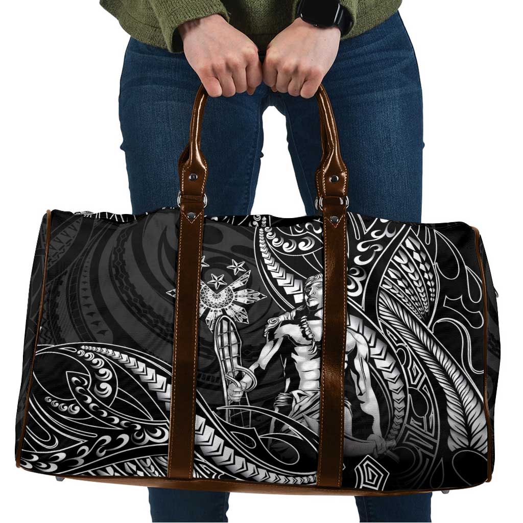 Filipinos Lapu Lapu Hero Travel Bag Black Polynesian Tribal Tattoo LT05 Black - Polynesian Pride