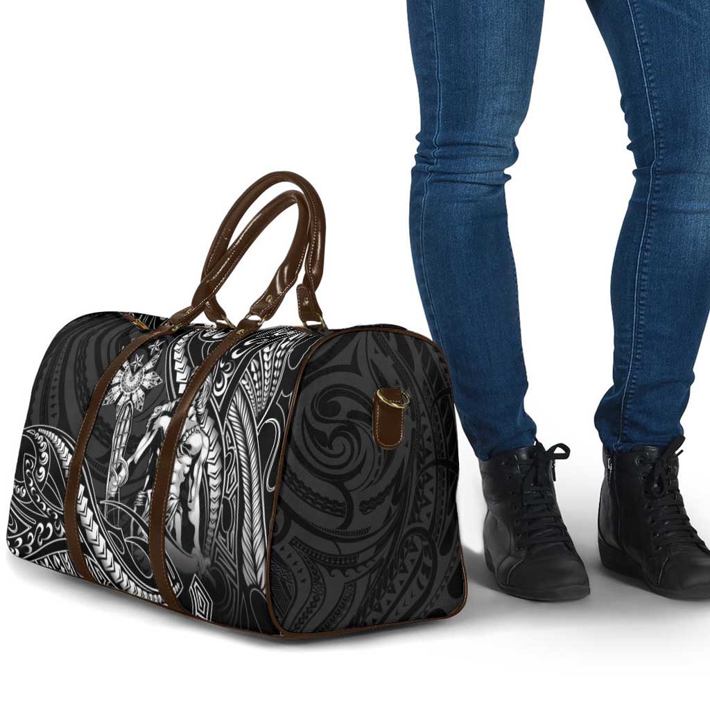 Filipinos Lapu Lapu Hero Travel Bag Black Polynesian Tribal Tattoo LT05 - Polynesian Pride