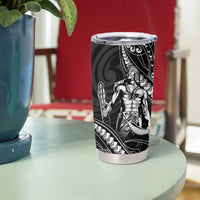 Filipinos Lapu Lapu Hero Tumbler Cup Black Polynesian Tribal Tattoo LT05 - Polynesian Pride