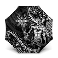 Filipinos Lapu Lapu Hero Umbrella Black Polynesian Tribal Tattoo LT05 One Size Folded 11.42 inch Opened Diameter 37.4 inch Black - Polynesian Pride