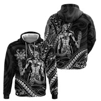 Filipinos Lapu Lapu Hero Zip Hoodie Black Polynesian Tribal Tattoo LT05 - Polynesian Pride