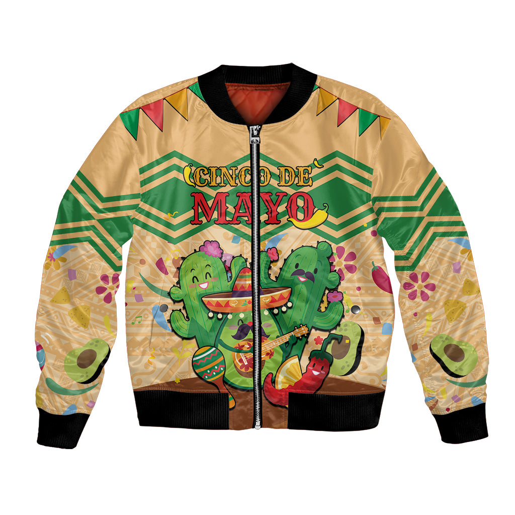 Personalised Hawaii Cinco De Mayo Bomber Jacket Funny Style LT05 Unisex Brown - Polynesian Pride