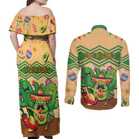 Personalised Hawaii Cinco De Mayo Couples Matching Off Shoulder Maxi Dress and Long Sleeve Button Shirt Funny Style LT05 - Polynesian Pride