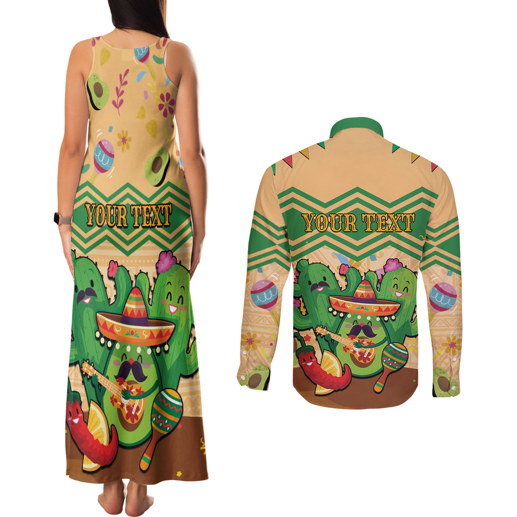 Personalised Hawaii Cinco De Mayo Couples Matching Tank Maxi Dress and Long Sleeve Button Shirt Funny Style LT05 - Polynesian Pride