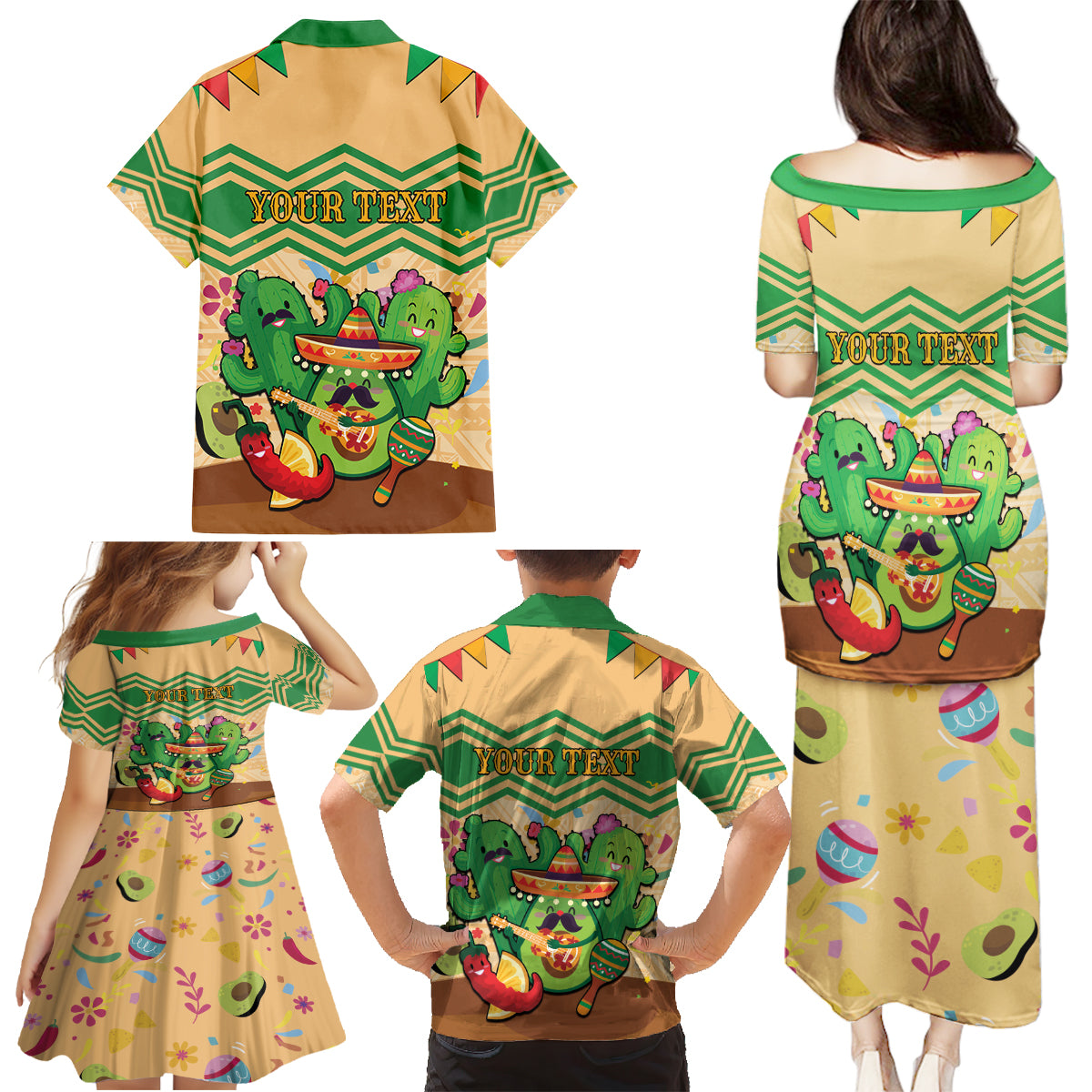 Personalised Hawaii Cinco De Mayo Family Matching Puletasi and Hawaiian Shirt Funny Style LT05 - Polynesian Pride