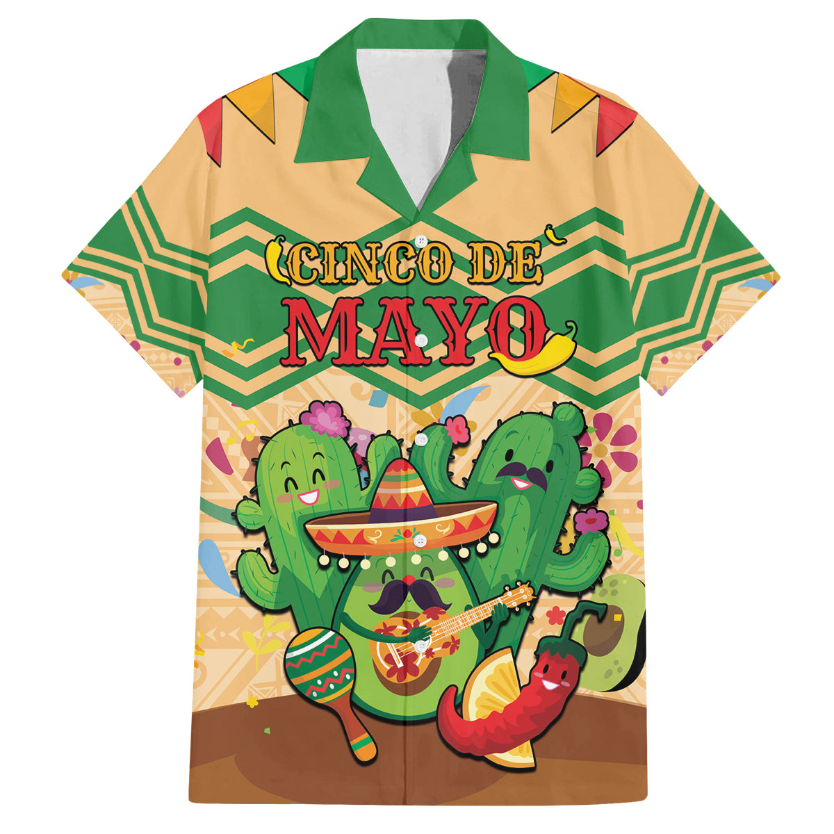 Personalised Hawaii Cinco De Mayo Family Matching Puletasi and Hawaiian Shirt Funny Style LT05 Dad's Shirt - Short Sleeve Brown - Polynesian Pride