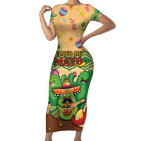 Personalised Hawaii Cinco De Mayo Family Matching Short Sleeve Bodycon Dress and Hawaiian Shirt Funny Style LT05 Mom's Dress Brown - Polynesian Pride