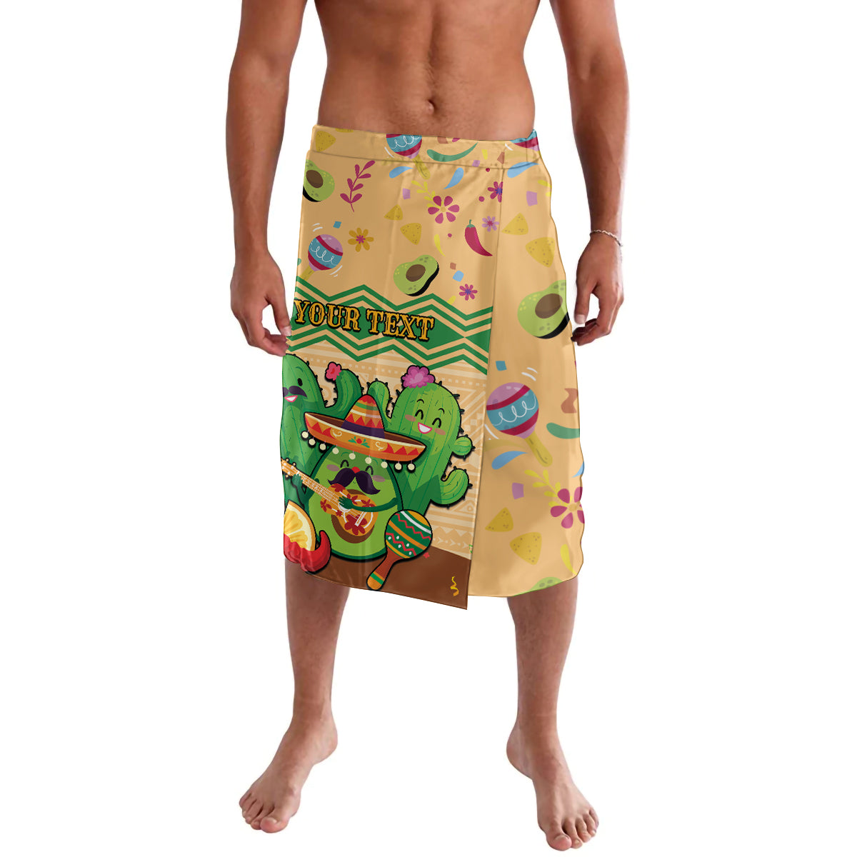 Personalised Hawaii Cinco De Mayo Lavalava Funny Style LT05 Brown - Polynesian Pride
