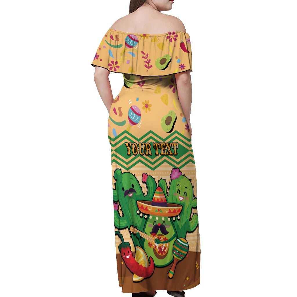 Personalised Hawaii Cinco De Mayo Off Shoulder Maxi Dress Funny Style LT05 - Polynesian Pride