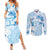Happy Fiji Girmit Day Couples Matching Summer Maxi Dress and Long Sleeve Button Shirt Fijian Tapa With Mandala Pattern